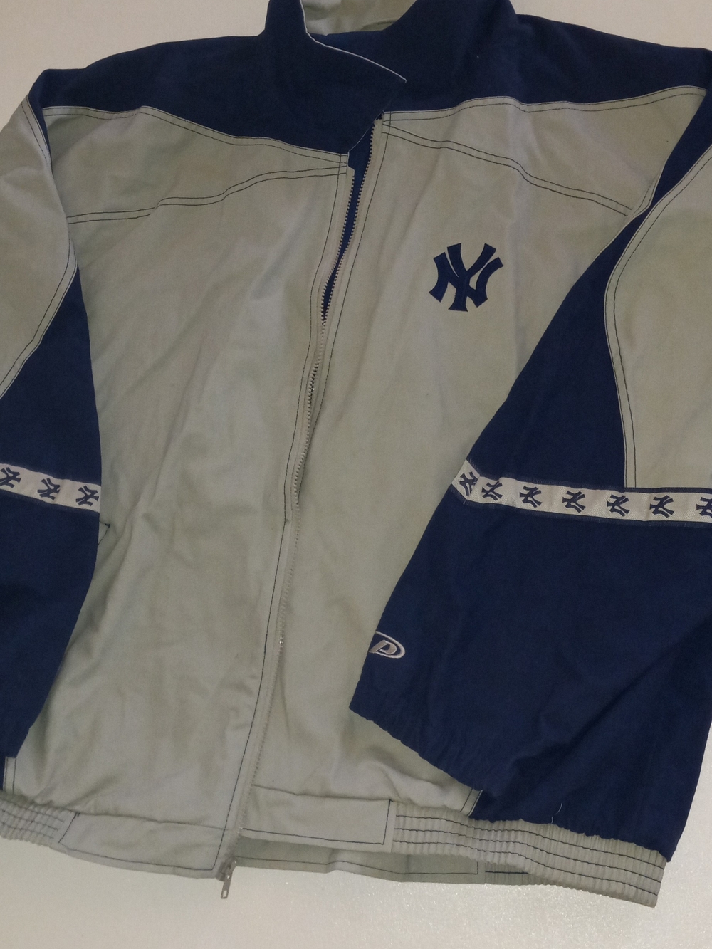 Genuine Merchandise Navy and Light Gray New York Yankees Zip Jacket